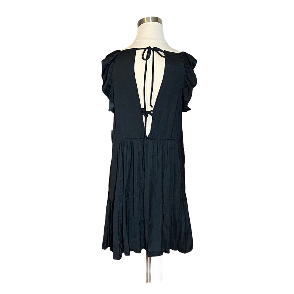 FREE PEOPLE WANT YOUR LOVE MINI DRESS S BLACK
